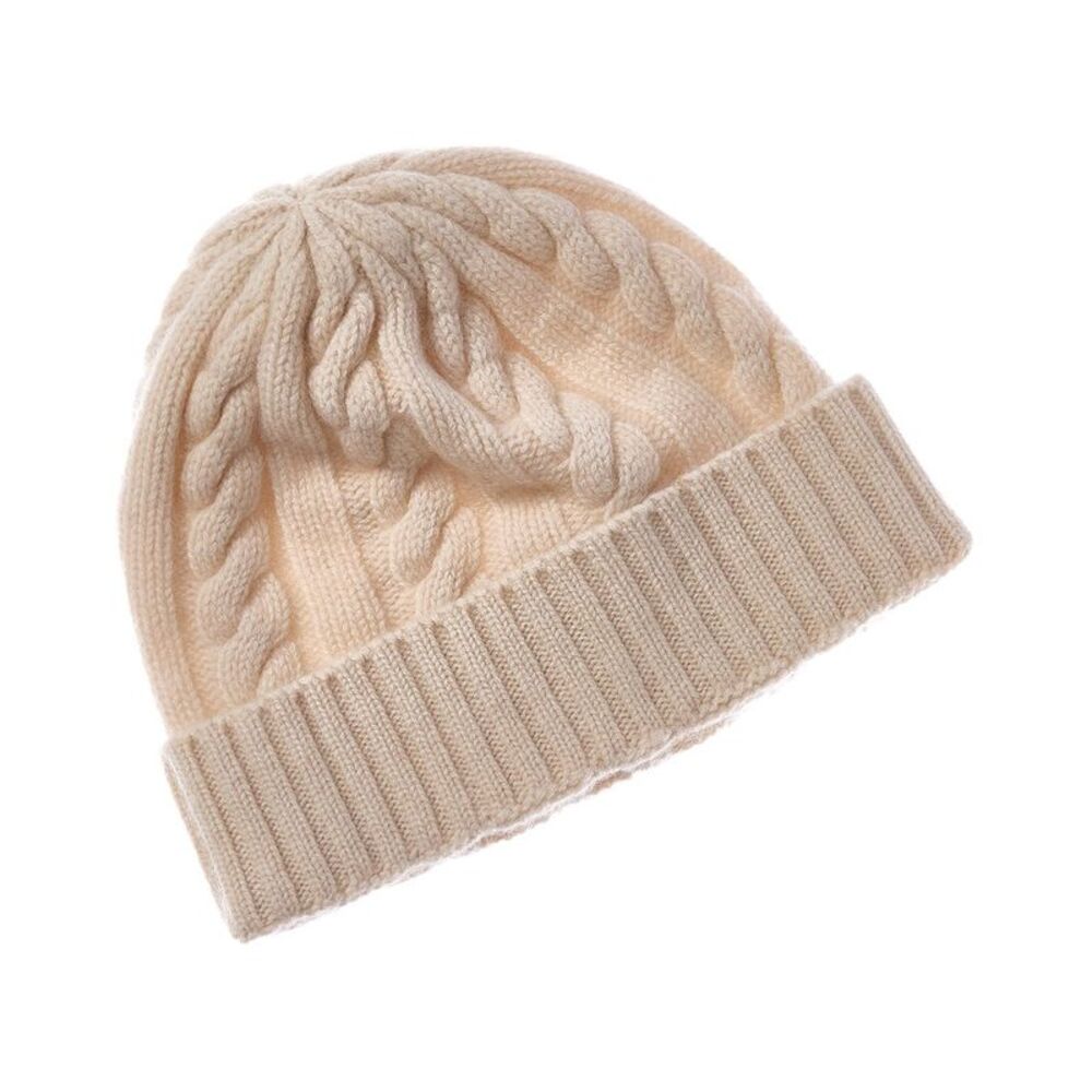 Brodie Cashmere Chunky Cable Pom Pom Cashmere Hat